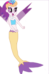 Size: 640x960 | Tagged: safe, artist:gouhlsrule, imported from derpibooru, queen novo, mermaid, equestria girls, my little pony: the movie, 1000 hours in ms paint, bandeau, belly button, equestria girls-ified, female, midriff, simple background, solo, white background