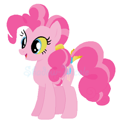 Size: 434x440 | Tagged: safe, artist:shadow-nicole, imported from derpibooru, pinkie pie, earth pony, pony, alternate hairstyle, alternate universe, female, mare, simple background, solo, transparent background, yellow sclera