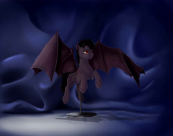 Size: 4700x3700 | Tagged: safe, artist:skitsniga, artist:skitsroom, imported from derpibooru, oc, oc only, bat pony, vampire, fangs, figurine, red eyes, slit eyes, slit pupils, solo, toy