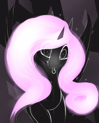 Size: 2000x2500 | Tagged: safe, artist:chapaevv, imported from derpibooru, princess celestia, princess molestia, female, glowing mane, looking at you, monochrome, solo, tongue out