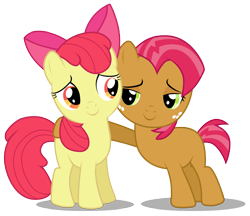 Size: 3469x3000 | Tagged: safe, artist:brony-works, imported from derpibooru, apple bloom, babs seed, pony, high res, simple background, transparent background, vector