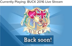 Size: 961x616 | Tagged: safe, imported from derpibooru, 2016, b.u.c.k., buck2016, caption, chat, coat of arms, convention, flag, livestream, shield, united kingdom