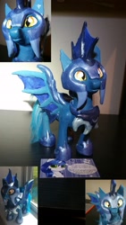 Size: 1836x3264 | Tagged: safe, artist:gleamydreams, imported from derpibooru, oc, oc only, oc:saros, bat pony, armor, clay, nightmare nights dallas, photo, sculpture, traditional art