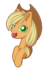 Size: 950x1389 | Tagged: safe, artist:dusthiel, imported from derpibooru, applejack, earth pony, pony, apple, cowboy hat, cute, female, food, hat, jackabetes, looking at you, mare, simple background, solo, stetson, transparent background