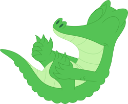 Size: 3533x2885 | Tagged: safe, artist:porygon2z, imported from derpibooru, gummy, alligator, reptile, cute, eyes closed, happy, male, on back, simple background, smiling, solo, transparent background