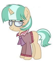 Size: 837x961 | Tagged: safe, artist:theapplebeauty, imported from derpibooru, oc, oc only, pony, unicorn, clothes, female, glasses, mare, offspring, parent:coco pommel, parent:trenderhoof, parents:trenderpommel, solo