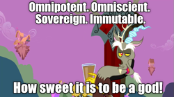 Size: 623x348 | Tagged: safe, edit, edited screencap, imported from derpibooru, screencap, discord, the return of harmony, dagoth ur, image macro, meme, morrowind, text, the elder scrolls