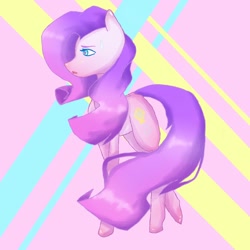 Size: 1024x1024 | Tagged: safe, artist:freeworldl, imported from derpibooru, pinkie pie, rarity, earth pony, pony, abstract background, female, fusion, mare, solo