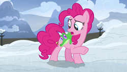 Size: 1280x720 | Tagged: safe, imported from derpibooru, screencap, gummy, pinkie pie, pony, not asking for trouble, snow