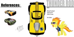 Size: 1261x633 | Tagged: safe, imported from derpibooru, spitfire, pegasus, car, female, hot wheels, toy