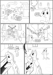 Size: 1280x1811 | Tagged: safe, artist:hurakano, imported from derpibooru, starlight glimmer, trixie, my little pony: the movie, comic, monochrome