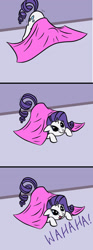Size: 900x2421 | Tagged: safe, artist:waywardtrail, artist:zestyoranges, edit, imported from derpibooru, rarity, pony, unicorn, :t, behaving like a cat, butt shake, cute, dilated pupils, fabric, face down ass up, faic, female, floppy ears, looking at you, looking up, mare, open mouth, plot, rarara, raribetes, silly, silly pony, smirk, solo, starry eyes, wahaha, wingding eyes