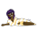 Size: 900x600 | Tagged: safe, anonymous artist, imported from derpibooru, twilight sparkle, human, anatomically incorrect, belly button, clothes, dark skin, female, freckles, gold, humanized, lipstick, messy hair, on side, pose, shorts, side, simple background, smiling, solo, transparent background