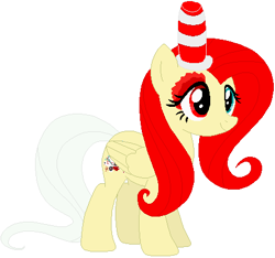 Size: 446x418 | Tagged: safe, artist:selenaede, artist:user15432, imported from derpibooru, fluttershy, pegasus, pony, elements of insanity, alternate cutie mark, alternate universe, base used, fluttershout, hat, pony monster, solo