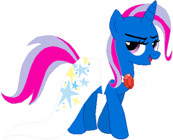 Size: 446x360 | Tagged: safe, artist:selenaede, artist:user15432, imported from derpibooru, trixie, pony, unicorn, elements of insanity, alternate universe, base used, cape, clothes, magic mare, pony monster, solo