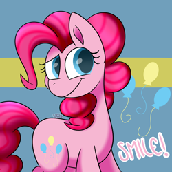 Size: 1000x1000 | Tagged: safe, artist:vale-bandicoot96, imported from derpibooru, pinkie pie, pony, female, solo