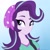 Size: 894x894 | Tagged: safe, artist:dreamyeevee, imported from derpibooru, starlight glimmer, human, equestria girls, beanie, bust, clothes, female, hat, portrait, raised eyebrow, smiling, solo