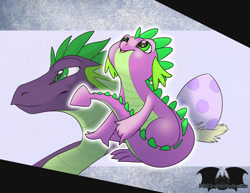 Size: 500x386 | Tagged: safe, artist:temrin, imported from derpibooru, spike, dragon, adult, adult spike, cute, daaaaaaaaaaaw, egg, hnnng, looking up, male, older, older spike, spikabetes, spike's egg