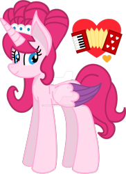 Size: 1024x1407 | Tagged: safe, artist:ponyn3rd, imported from derpibooru, oc, oc only, oc:princess harmony, alicorn, pony, colored wings, female, mare, multicolored wings, solo, watermark