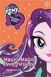 Size: 329x499 | Tagged: safe, imported from derpibooru, starlight glimmer, equestria girls, mirror magic, spoiler:eqg specials, beanie, book cover, female, hat, magic magic everywhere, official, smiling, solo
