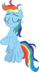 Size: 4613x8455 | Tagged: safe, artist:shutterflyeqd, imported from derpibooru, rainbow dash, secrets and pies, absurd resolution, eyes closed, female, messy mane, simple background, solo, tongue out, transparent background, vector