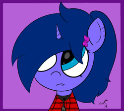Size: 1000x900 | Tagged: safe, artist:tecatito, imported from derpibooru, oc, oc only, oc:romina, unicorn, emo, female, solo