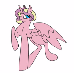 Size: 4134x4134 | Tagged: safe, artist:arirain, imported from derpibooru, princess skyla, alicorn, pony, absurd resolution, female, mare, next generation, offspring, parent:princess cadance, parent:shining armor, parents:shiningcadance, simple background, solo, white background