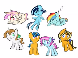 Size: 2048x1536 | Tagged: safe, artist:periwinkietwinkie, imported from derpibooru, oc, oc only, oc:azura, oc:bubblegum, oc:cyclone blitz, oc:golden spice apple, oc:honeycrisp, oc:papillon, oc:solar flare, dracony, earth pony, hybrid, pegasus, pony, unicorn, colt, female, filly, male, next generation, offspring, parent:applejack, parent:braeburn, parent:bulk biceps, parent:caramel, parent:flash sentry, parent:fluttershy, parent:pinkie pie, parent:pokey pierce, parent:rainbow dash, parent:rarity, parent:soarin', parent:twilight sparkle, parents:carajack, parents:flashlight, parents:flutterbulk, parents:pokeypie, parents:rariburn, parents:soarindash