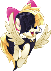 Size: 2212x3047 | Tagged: safe, edit, imported from derpibooru, songbird serenade, pegasus, pony, my little pony: the movie, female, headworn microphone, high res, mare, microphone, sia (singer), simple background, solo, transparent background, vector