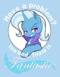 Size: 785x1000 | Tagged: safe, artist:dstears, imported from derpibooru, part of a set, trixie, pony, unicorn, cape, clothes, female, mare, narcissism, positive ponies, smug, solo, trixie's cape