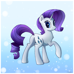 Size: 3000x3000 | Tagged: safe, artist:sentireaeris, imported from derpibooru, rarity, pony, unicorn, butt, female, looking at you, looking back, mare, plot, raised hoof, smiling, solo