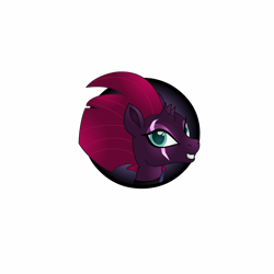 Size: 1200x1200 | Tagged: safe, artist:lakword, imported from derpibooru, tempest shadow, my little pony: the movie, bust, commander, female, happy, icon, movie, pretty pretty tempest, simple background, smiling, solo, transparent background