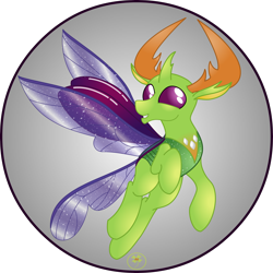 Size: 5000x5000 | Tagged: safe, artist:lakword, imported from derpibooru, thorax, changedling, changeling, absurd resolution, flying, happy, king thorax, male, simple background, solo, transparent background