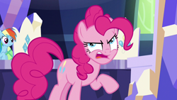 Size: 1280x720 | Tagged: safe, imported from derpibooru, screencap, pinkie pie, rainbow dash, pony, not asking for trouble