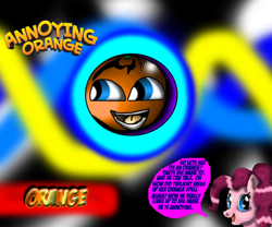 Size: 3000x2500 | Tagged: safe, artist:crossovergamer, imported from derpibooru, pinkie pie, earth pony, annoying orange, food, orange
