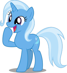 Size: 4597x5000 | Tagged: safe, artist:dashiesparkle, imported from derpibooru, trixie, pony, unicorn, uncommon bond, .svg available, absurd resolution, cute, diatrixes, female, mare, simple background, smiling, solo, transparent background, vector