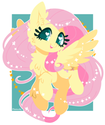 Size: 800x952 | Tagged: safe, artist:snow angel, imported from derpibooru, fluttershy, pegasus, pony, chest fluff, cute, female, heart eyes, mare, shyabetes, solo, wingding eyes