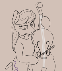 Size: 2077x2381 | Tagged: safe, artist:nudeknightart, imported from derpibooru, octavia melody, earth pony, pony, cello, female, mare, musical instrument, solo