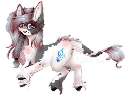 Size: 1000x775 | Tagged: safe, artist:twinkepaint, imported from derpibooru, oc, oc only, oc:blue flame, pony, braid, female, horns, mare, simple background, solo, transparent background