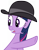 Size: 5553x7200 | Tagged: safe, artist:greenmachine987, imported from derpibooru, twilight sparkle, pony, mmmystery on the friendship express, absurd resolution, bowler hat, female, hat, simple background, solo, transparent background