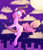 Size: 1024x1201 | Tagged: safe, artist:breeoche, imported from derpibooru, pinkie pie, broom, female, flying, flying broomstick, hat, solo, witch hat