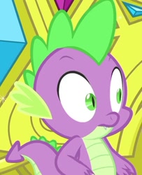 Size: 585x720 | Tagged: safe, imported from derpibooru, screencap, spike, dragon, inspiration manifestation, season 4, cropped, male, shocked, solo