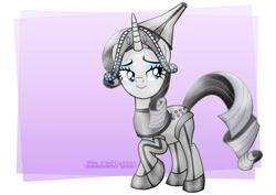 Size: 1600x1131 | Tagged: safe, artist:jucamovi1992, imported from derpibooru, rarity, pony, unicorn, crossover, female, lidded eyes, mare, raised hoof, smiling, solo, the wizard of oz, tin man