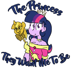 Size: 3341x3175 | Tagged: safe, artist:befishproductions, imported from derpibooru, twilight sparkle, equestria girls, clothes, coronation dress, dress, female, looking at you, scepter, simple background, solo, twilight scepter