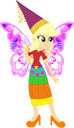 Size: 357x611 | Tagged: safe, artist:selenaede, artist:user15432, imported from derpibooru, applejack, fairy, human, equestria girls, apple fairy, base used, clothes, costume, dress, fairy costume, fairy princess, fairy princess outfit, fairy wings, halloween, halloween costume, hennin, high heels, holiday, humanized, princess, princess applejack, princess costume, princess hat, shoes, solo, winged humanization, wings