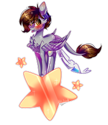 Size: 1803x2090 | Tagged: safe, artist:huirou, imported from derpibooru, oc, oc only, oc:coffee stars, pegasus, pony, blushing, chest fluff, female, mare, simple background, solo, stars, transparent background