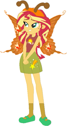 Size: 317x595 | Tagged: safe, artist:selenaede, artist:user15432, imported from derpibooru, sunset shimmer, butterfly, human, equestria girls, antenna, antennae, base used, butterfly costume, butterfly wings, clothes, costume, halloween, halloween costume, humanized, shoes, socks, solo, winged humanization, wings