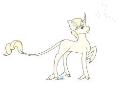 Size: 1024x714 | Tagged: safe, artist:sachanart, imported from derpibooru, classical unicorn, pony, unicorn, cloven hooves, curved horn, draco malfoy, harry potter (series), leonine tail, male, ponified, raised hoof, simple background, solo, transparent background, unshorn fetlocks