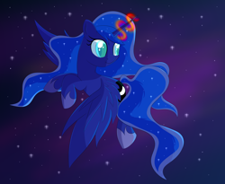 Size: 3822x3138 | Tagged: safe, artist:brok-enwings, imported from derpibooru, princess luna, alicorn, pony, female, glowing horn, mare, solo