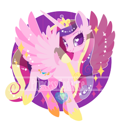 Size: 2448x2449 | Tagged: safe, artist:snow angel, imported from derpibooru, princess cadance, alicorn, pony, crown, female, heart eyes, horseshoes, jewelry, looking at you, mare, regalia, simple background, smiling, solo, transparent background, wingding eyes